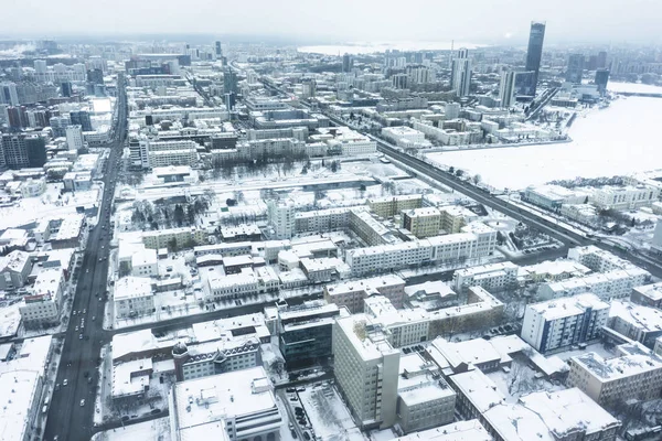 Yekaterinburg Russia Bird Eye View Center City Capital Urals Houses — Stock Photo, Image