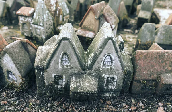 Tiny Fairy Clay Medieval Houses — Stock Photo, Image