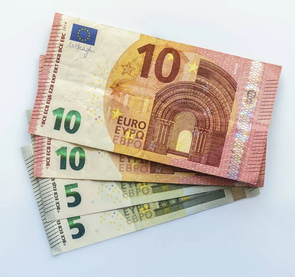 Primo piano Banconote in euro — Foto Stock