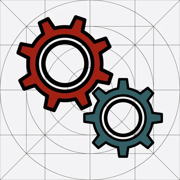 Mechanical Gears Cogwheels Icon Engineering Cogwheels Clockwork Gears Engagement Industry — Stock Vector