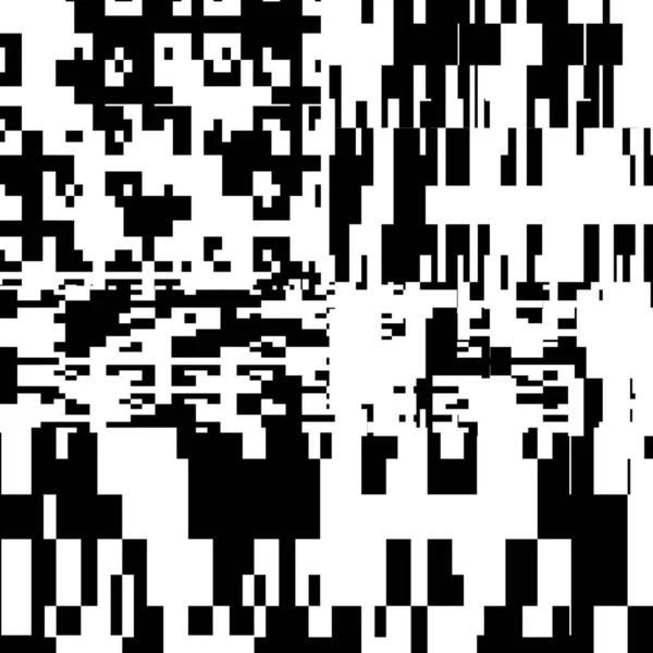 Sfondo Pixel Arte Vettoriale Geometrica Astratta Bianco Nero Design Irregolare — Vettoriale Stock