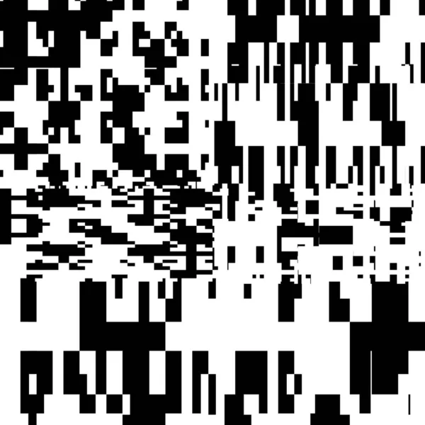 Pixel Background Abstract Geometric Black White Vector Art Irregular Tangled — Stock Vector