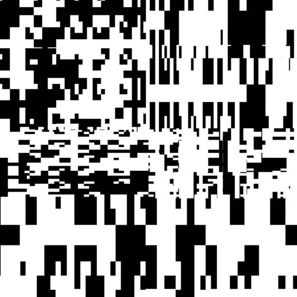 Pixel Pozadí Abstraktní Geometrické Černobílé Vektorové Umění Nepravidelné Zamotané Tvary — Stockový vektor