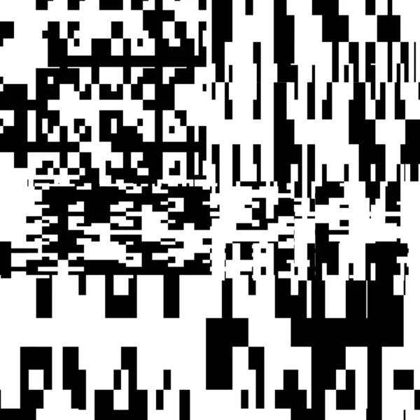 Sfondo Pixel Arte Vettoriale Geometrica Astratta Bianco Nero Design Irregolare — Vettoriale Stock