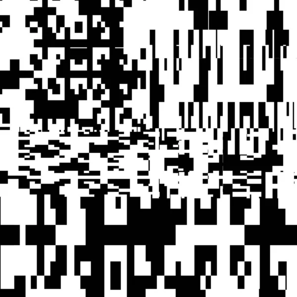 Piksel Arkaplan Soyut Geometrik Siyah Beyaz Vektör Sanatı Düzensiz Karışık — Stok Vektör