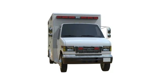 Ambulans aracı beyaz renkte izole edildi — Stok fotoğraf