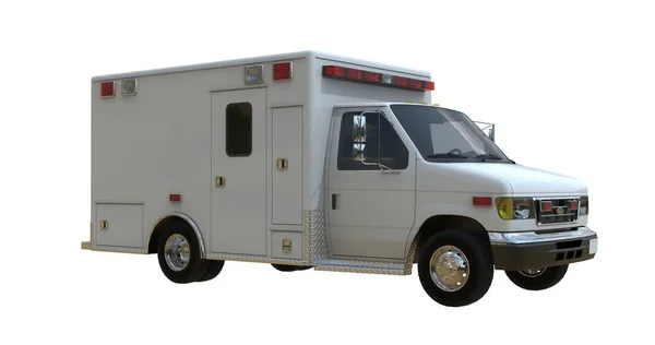 Camión Blanco Ambulancia Aislado Elemento Plantilla Infografía —  Fotos de Stock
