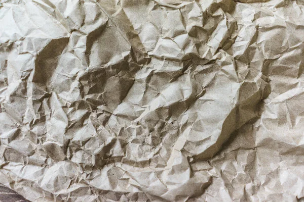 Brun rynke Genbrug Papir Baggrund Foldet Beige Papir Tekstur - Stock-foto