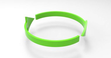 Yeşil Eko Geri Dönüşüm Okları, Oklarla Geri Dönüşümlü Simge ve Simgesi