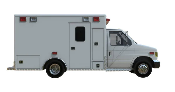 Ambulance van isolé sur blanc — Photo