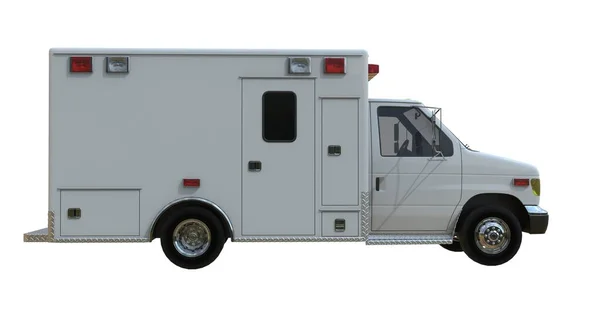 Furgoneta de ambulancia aislada en blanco —  Fotos de Stock