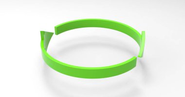 Yeşil Eko Geri Dönüşüm Okları, Oklarla Geri Dönüşümlü Simge ve Simgesi