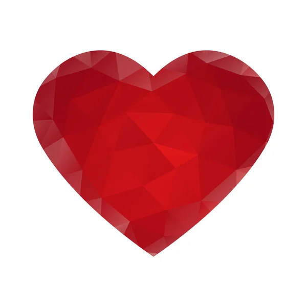 Srdce s trojúhelníky — Stockový vektor