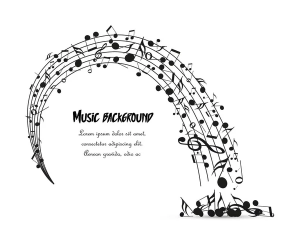 Decoración de notas musicales — Archivo Imágenes Vectoriales