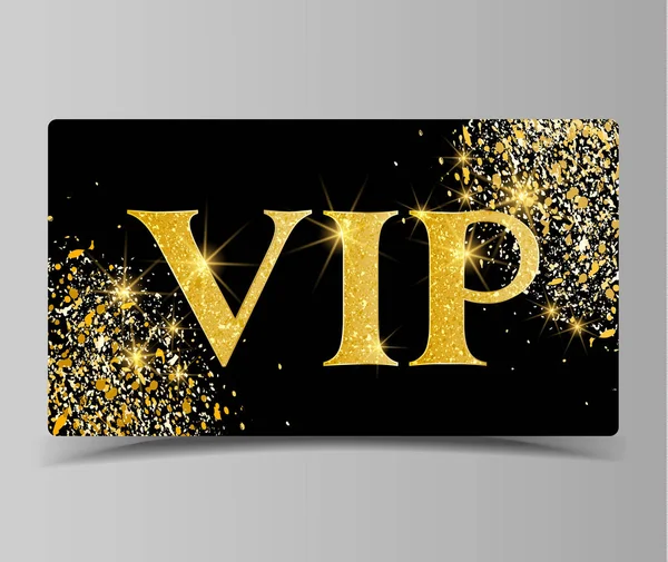 Golden VIP party premium card — Stock Vector