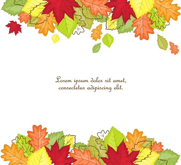 Feuille d'automne en couleurs — Image vectorielle