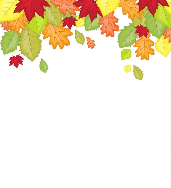 Осенний лист в цветах — стоковый вектор