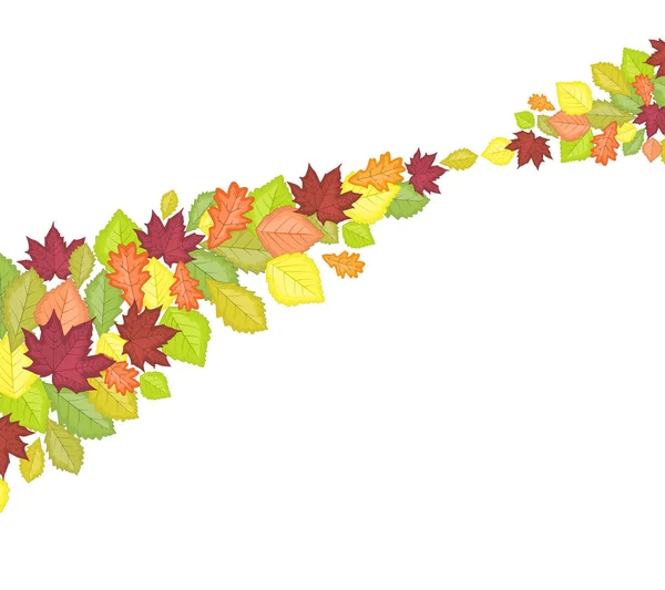 Φύλλα φθινοπώρου σε χρώματα — Διανυσματικό Αρχείο