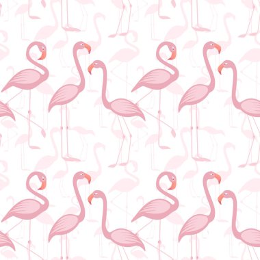 Pembe flamingo seamless modeli