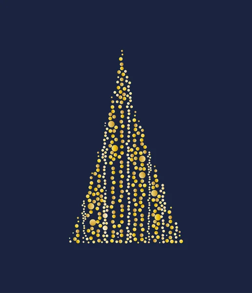 金色的圣诞树 — 图库矢量图片