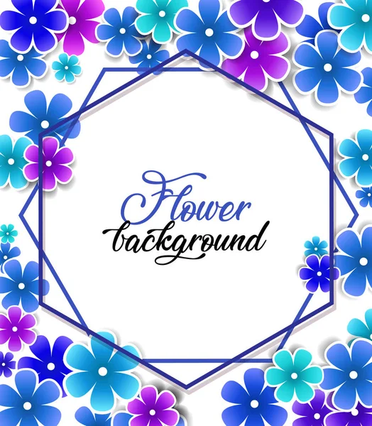 Kleurrijke bloemen achtergrond — Stockvector