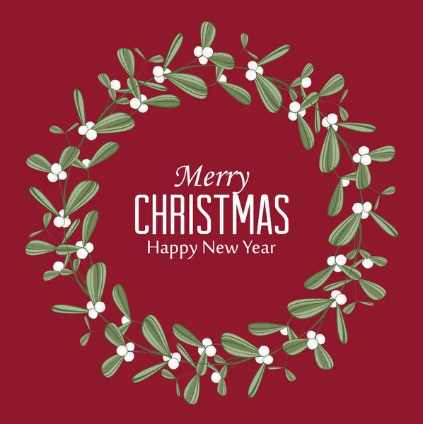 Şube ve ökseotu ile Noel çelenk