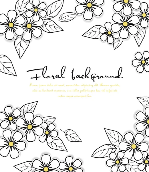 Floral φόντο κάρτα — Διανυσματικό Αρχείο