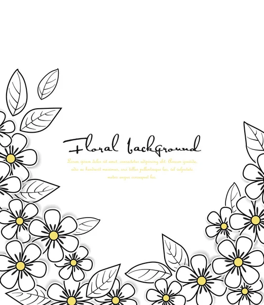 Carte fond floral — Image vectorielle