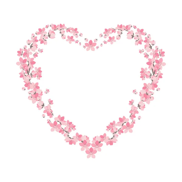Décoration florale de sakura — Image vectorielle