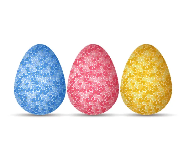 Çiçekli Paskalya yortusu yumurta — Stok Vektör