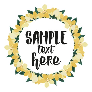 Floral çerçeveler Merhaba bahar