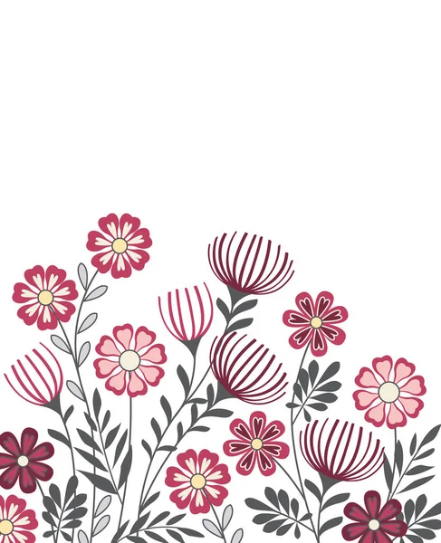 Zomer bloemen decoraties — Stockvector