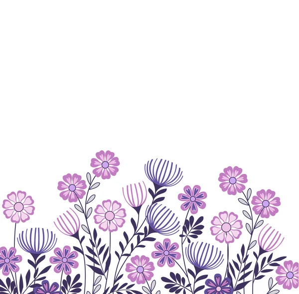 Zomer bloemen decoraties — Stockvector