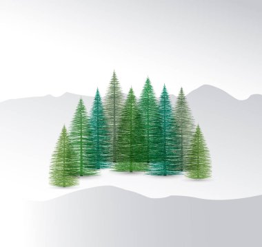 Noel ağacı ile doğal arka plan