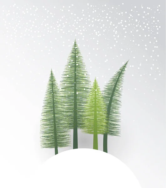 Přirozené pozadí s vánočním stromku — Stockový vektor