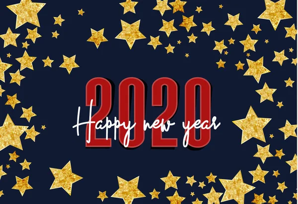 快乐的新年2020 — 图库矢量图片