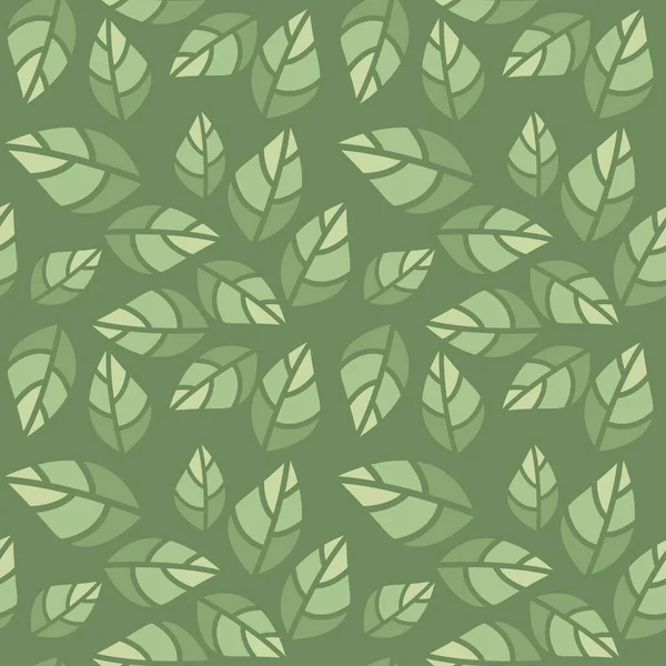 矢量插图页 叶子的无缝图案 自然背景 — 图库矢量图片