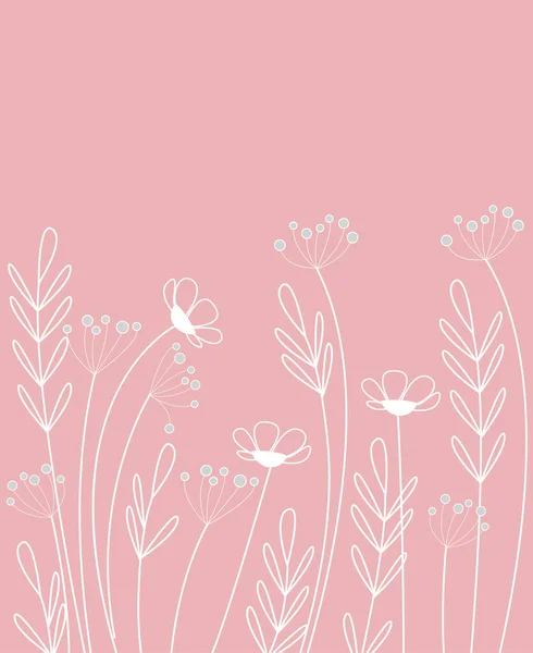 Εικονογράφηση Διάνυσμα Των Λουλουδιών Διακόσμηση Από Αγριολούλουδα Διακοσμητικά Λουλούδια Λουλούδια — Διανυσματικό Αρχείο