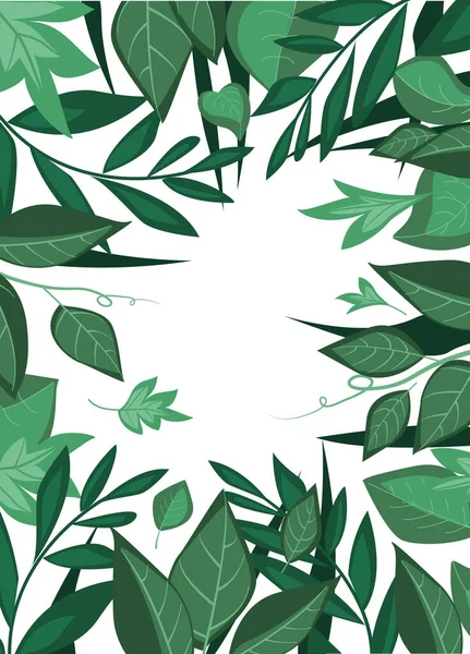 Vector Illustratie Van Decoratie Takken Met Bladeren Gras Natuur Achtergrond — Stockvector
