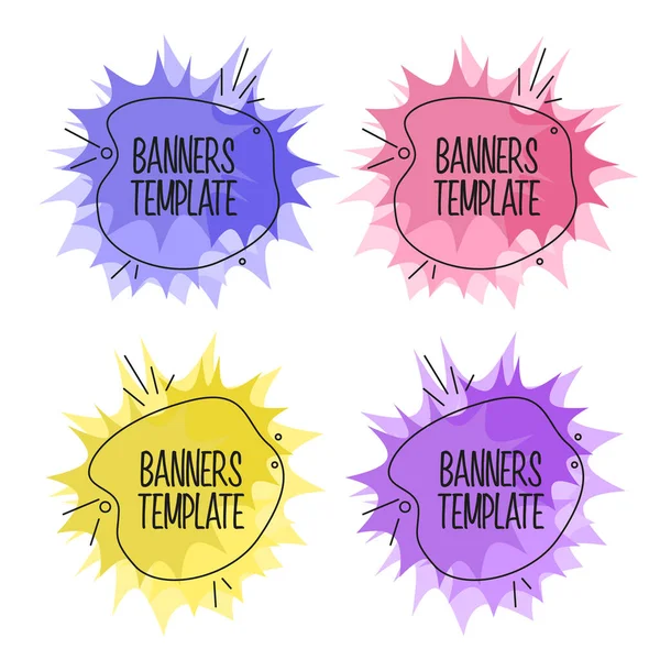 Bannières vectorielles colorées — Image vectorielle