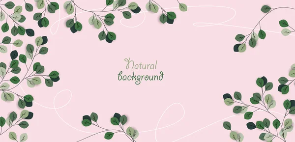 Romantic Background Branches — Stock Vector