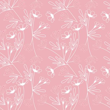 Çiçekler kusursuz desenli yapraklar