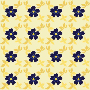 Çiçekler kusursuz desenli yapraklar