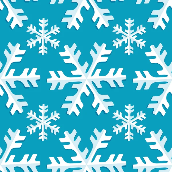 Ilustración Vectorial Patrón Sin Costura Copo Nieve Fondo Feliz Navidad Gráficos vectoriales
