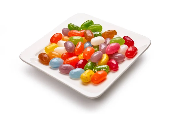 Colorful candies on the plate — Stock Photo, Image