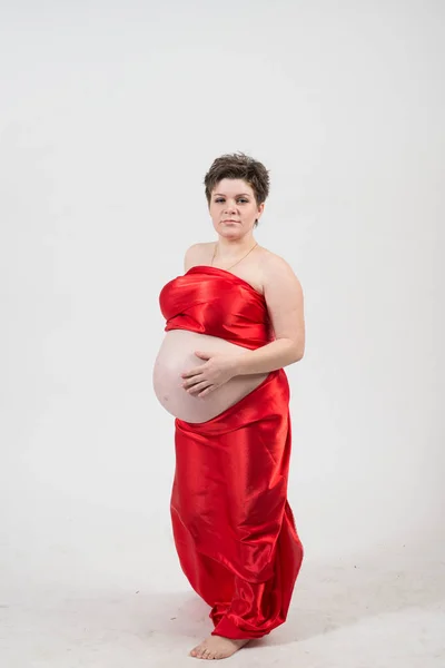 Retrato Una Joven Hermosa Embarazada — Foto de Stock