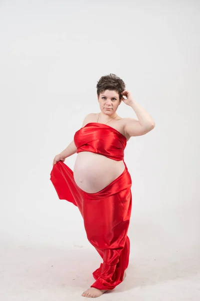 Portrét Mladé Dívky Krásné Těhotenství — Stock fotografie