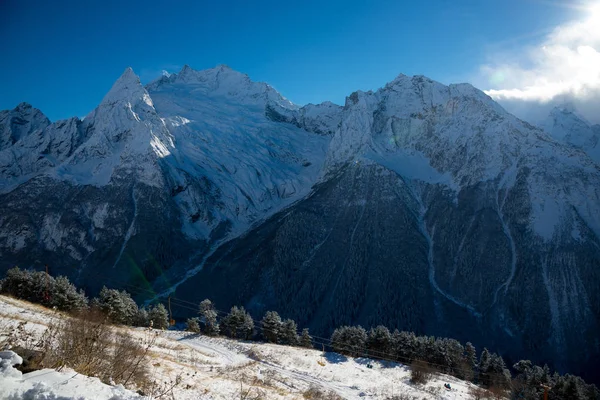 Een Wonderbaarlijke Reis Naar Bergen Van Kaukasus Teberda — Stockfoto