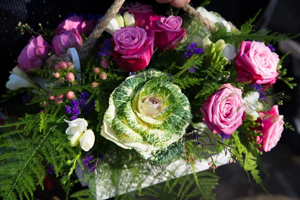 Bouquet Fleurs Festif Chic Lumineux — Photo