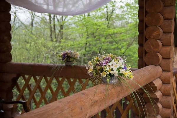 Chic Och Ljusa Festlig Bukett Blommor — Stockfoto